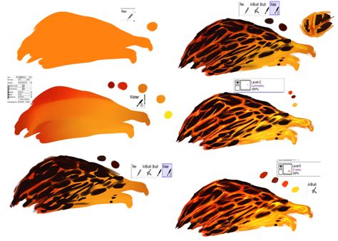 how to draw lava